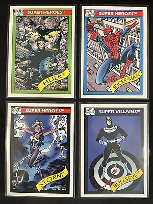 #ad 1990 Impel Marvel Universe Trading Card 12 Card Lot $49.99