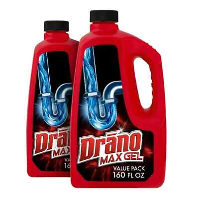 #ad Drano Max Gel Drain Clog Remover 160 Ounces 2 Count $18.99