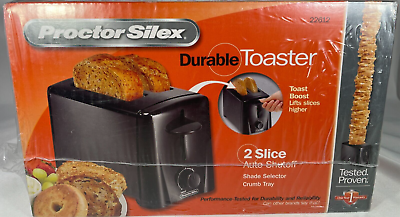 #ad Proctor Silex 2 Slice Extra Wide Slot ToasterCool WallAuto ShutOff Black 22612 $20.28