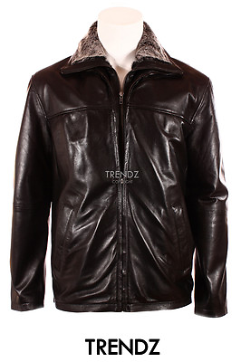 #ad Men#x27;s BRUTE BLACK Classic Style Smart Designer Real Lambskin Leather Jacket GBP 119.99