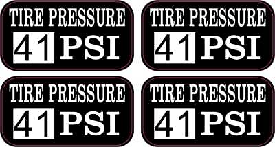 #ad 2in x 1in Tire Pressure 41 PSI Vinyl Stickers Car Truck Vehicle Bumper Decal $7.99