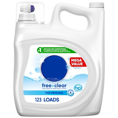 #ad #ad 184.5 OZ Liquid Laundry Detergent Free Clear for Sensitive Skin 123 Loads $17.97
