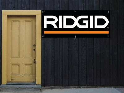 RIDGID power tools Vinyl Banner 2#x27;x5#x27; 13 OZ. Garage or any event Ready to Hang #ad $38.99
