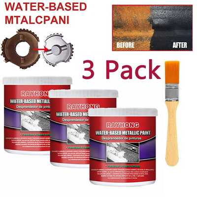 #ad 3pcs Car Anti Rust Chassis Rust Converter Water Based Primer Metal Rust Remover $17.95