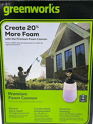 #ad Greenworks Premium Foam Cannon 1 4quot; Quick connect system $35.98