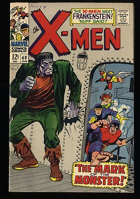 X Men #40 FN VF 7.0 Classic Cover Frankenstein Appearance Cyclops Marvel 1968 $146.00
