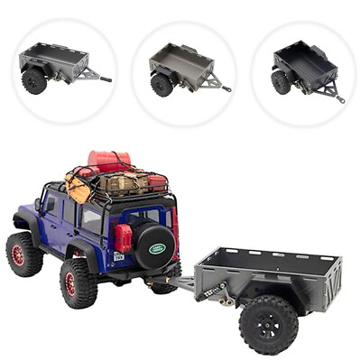 #ad Upgrade Alloy High Trailer with Two Tires for Traxxas TRX4M 1 18 RC Crawler Car $64.94