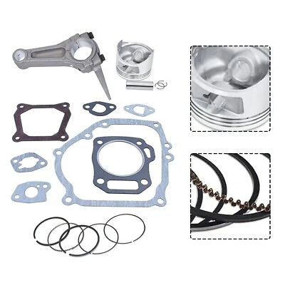 #ad #ad Piston Kit With Connecting Rod Pin Ring amp; Full Gasket Set For Honda GX200 Parts $18.54