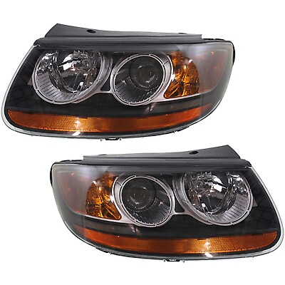 #ad Headlight Set For 07 09 Hyundai Santa Fe with 2 Plug In Connector Left and Right $214.89