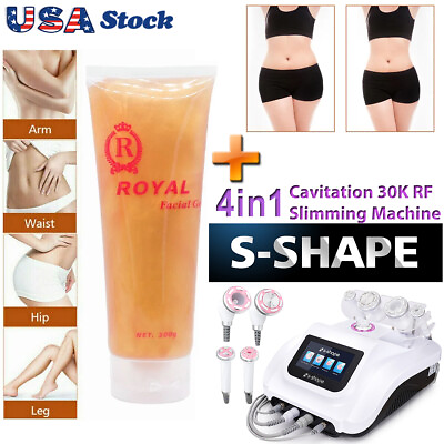 #ad 300ml Body Slim Fat Burning Massager Gel for S SHAPE Cavitation RF 30K Machine $699.00