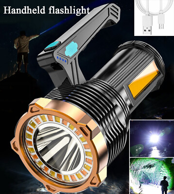 Most Powerful 1200000LM LED USB Flashlight 8 Mode Torch Rechargeable Searchlight $13.99