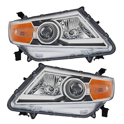 #ad #ad Headlight Set For 2011 2012 2013 Honda Odyssey Left and Right With Bulb 2Pc $154.89