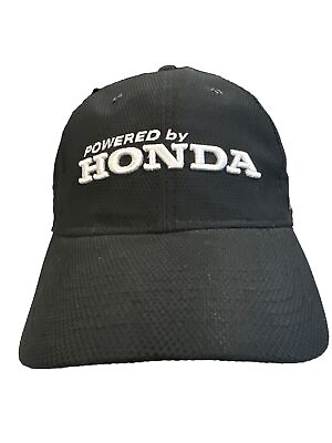 #ad Honda Powered by Black Hat Cap Light Weight Knit Mesh Knit Hook Loop $14.99