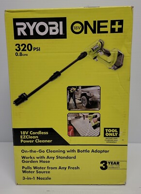 #ad Ryobi One 18V Cordless EZ Clean Water Power Cleaner 320 psi No Battery Charger $84.95