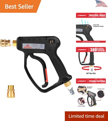 #ad 5000 PSI Pressure Washer Trigger Gun Heat Dissipation Design Non Kink Swivel $81.68
