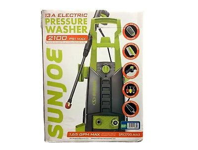 #ad Sun Joe Electric Pressure Washer 2100 PSI SPX2700 1.65 GPM w Bonus Accessories $119.99