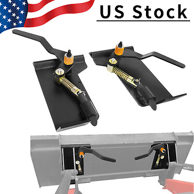 #ad Weld On Skid Steer Quick Attach Bucket Conversion Adapter Latch Plates Universal $91.99