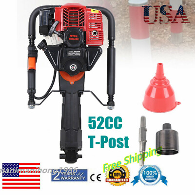 #ad T Post Driver 52 CC Gas Pile Driver Fence Petrol Powered Energy Gasoline Engine $310.65