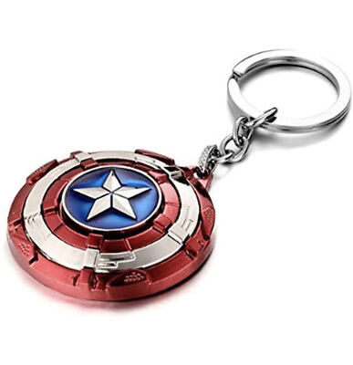 #ad Captain America Shield keychain with spinning star HOT ITEM $5.99