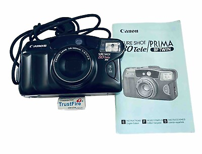 #ad Canon Sure Shot 80 Tele 35mm Film Camera Point and Shoot 38mm f 3.7 80mm $69.95