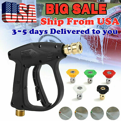 #ad High Pressure 3000PSI Car Power Washer Gun Spray Wand Lance Nozzle and Hose Kit $7.99