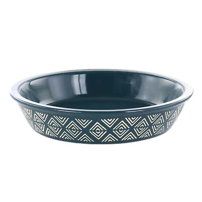 #ad 10 Inch Wax Relief Stoneware Tierra Pie Dish in Blue $21.43