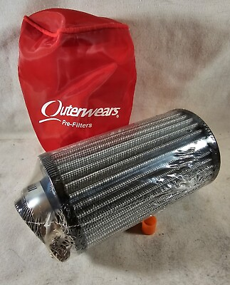 #ad #ad AIR FILTER 3quot; X 5quot; X 1 1 4quot;ID w RED OUTERWEAR Animal Briggs 206 Racing Kart NEW $23.95
