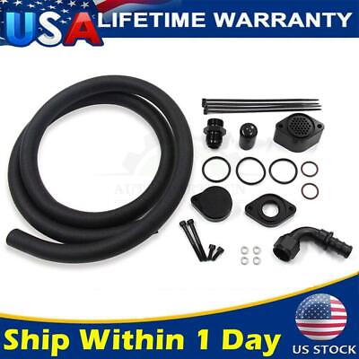#ad Engine Ventilation Kit for Ford 11 20 6.7L Powerstroke CCV PCV Replacement Black $55.55