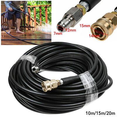 #ad High Pressure Washer Hose Car Water Cleaning Extension Hose 3 8quot; Quick Connect $37.03
