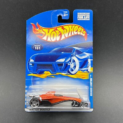 #ad Hot Wheels Greased Lightnin#x27; Car Vehicle Orange Diecast 1 64 Scale #131 $7.91