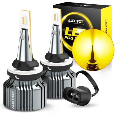 #ad 2x 880 100W 3000K Yellow Dual Color LED Fog Driving Light DRL Bulb SUV ATV UTV $23.99