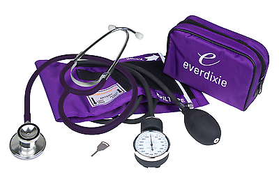 New PURPLE Adult BP Cuff Blood Pressure Kit With Matching Seperate Stethoscope #ad $14.95