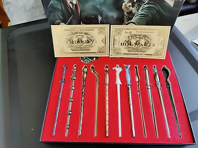 #ad New Harry Potter11 Magic Wands And 2 Tickets Cards Great Gift Box Set $21.39