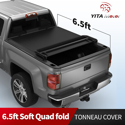 #ad 6.5FT Tonneau Cover Truck Bed For 2009 2014 Ford F150 F 150 4 Fold Water Proof $139.99