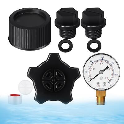 #ad Pool Pressure Gauge Pool Sand Filter Swimming Pool Filter Pool Drain Plug Cap $18.17