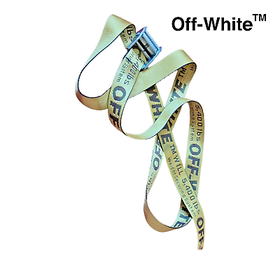 #ad OFF WHITE 2.0 Industrial Belt Yellow Black $99.00