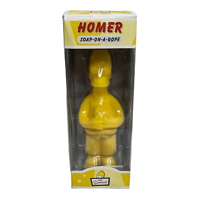 #ad Vintage The Simpsons Homer Simpson Soap on A Rope 2002 Bubbletown Yellow Novelty $16.25