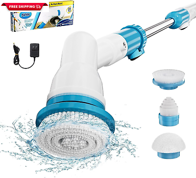 #ad Electric Spin Scrubber Cordless Electric Scrubber for Cleaning with 4 Replaceab $28.71
