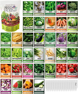#ad Survival Vegetable Seeds Garden Kit over 16000 Seeds Non Gmo and Heirloom Gr $58.56