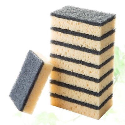 #ad 8 PCS Sponge for Cleaning Dish Washing Utensil Holders Suede Cleaner $7.49