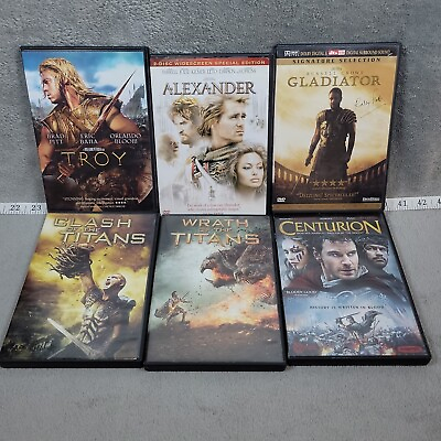 #ad #ad Lot of 6 DVD Roman Greek Gladiator Movies Troy Titans Centurion Alexander $11.17