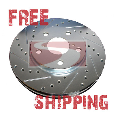 #ad REAR Performance Cross Drilled Slotted Brake Disc Rotors TB31058 $104.58
