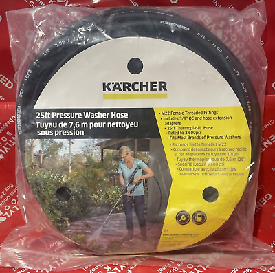 #ad Karcher 25#x27; Pressure Washer Hose to 3600 PSI M22 includes 3 8quot; QC amp; hose ext. Ad $29.95