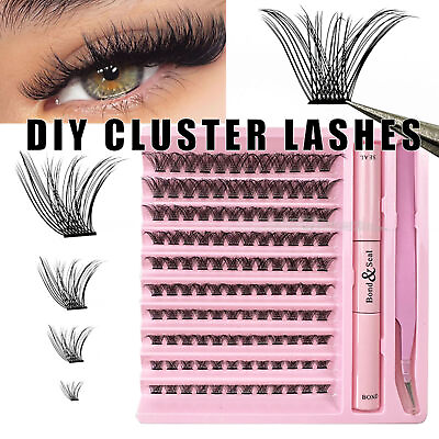DIY Lash Extension Kit Curl Fluffy Lashes 120PC Individual Cluster Lashes 8 16mm #ad $14.44