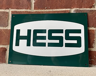Hess Gasoline Oil Gas metal sign 12 Inch #ad $19.99