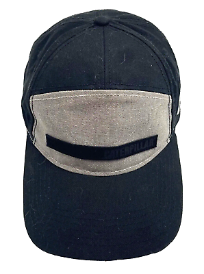 #ad CAT Cap Hat Patch Black Gray Snapback Caterpillar EUC $7.98