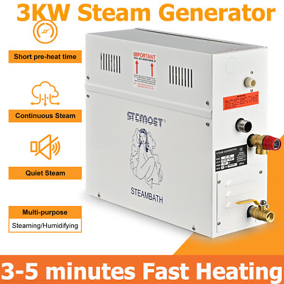 #ad #ad 3KW Home Sauna Steam Heater 220 Volt Steam Generator Shower System Sauna Bath $199.99