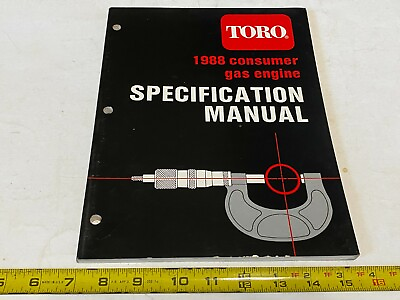 #ad Vintage Toro Specification Manual 1988 Consumer Gas Engine 1988 $25.00