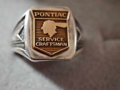 #ad Pontiac Craftsman Service Award Ring Original $395.95