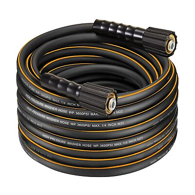 #ad Flexible Pressure Washer Hose 200 FT X 1 4quot;Kink Resistant Max 10000 Burst PS... $143.80